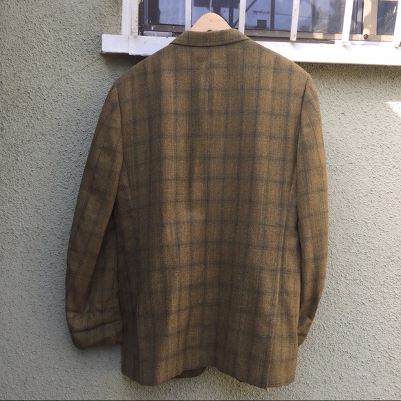Vintage Brown/Tan/Olive Plaid Sportcoat - Picture 9 of 16